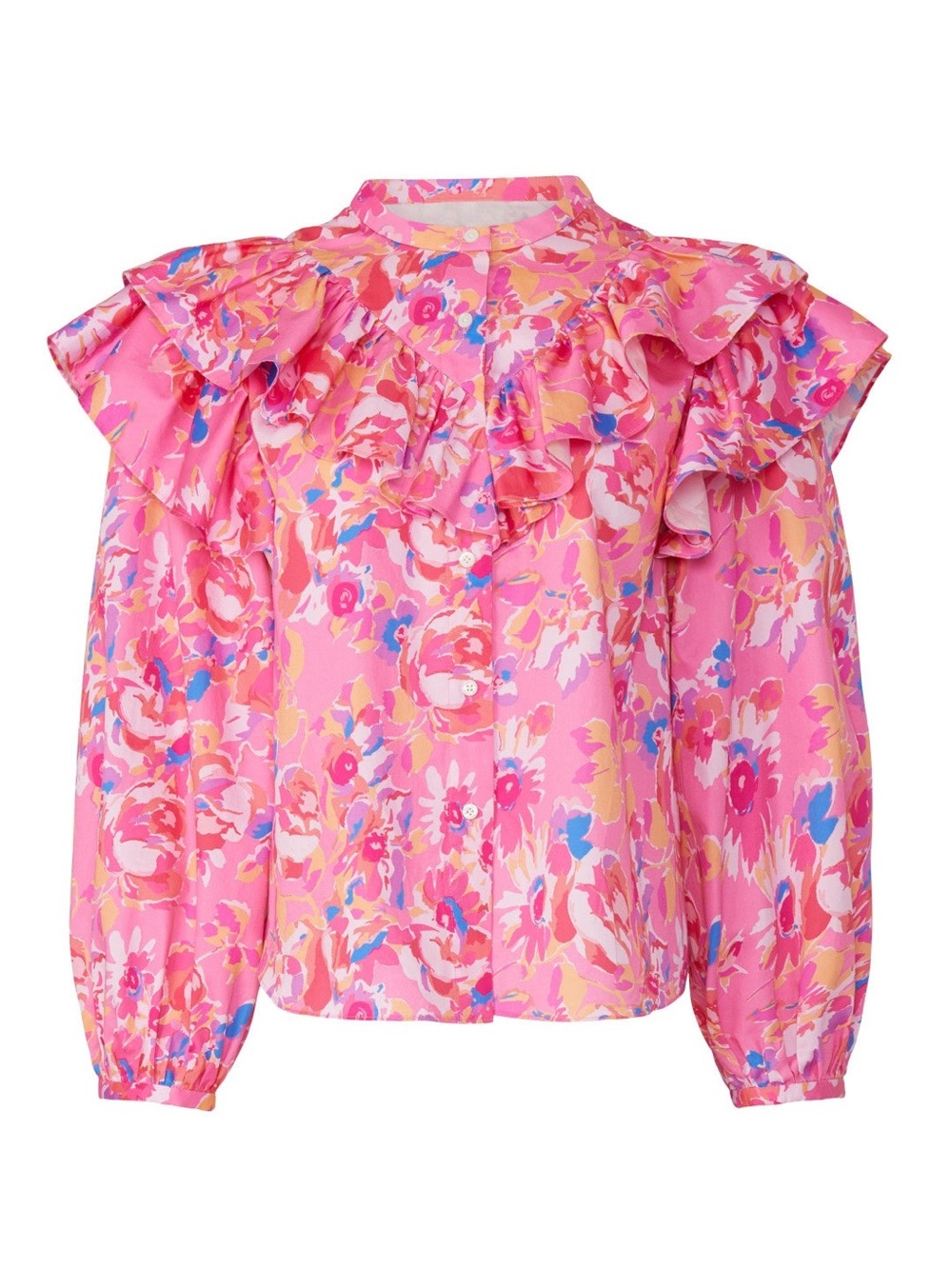 Something Navy Floral Blouse 100% Cotton